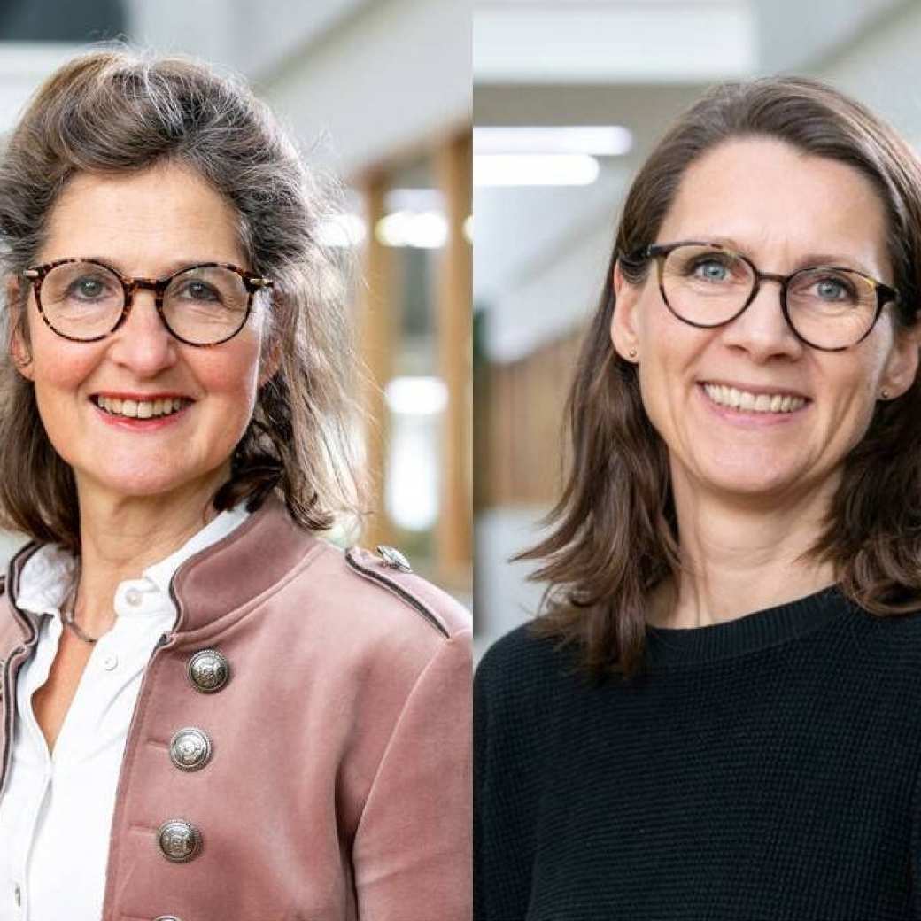 Combifoto van Lieke Dekkers (docent bij de master Neurorevalidatie en innovatie en de minor Neurorevalidatie) en Lianne Remijn coördinator van de master Neurorevalidatie en innovatie. 
