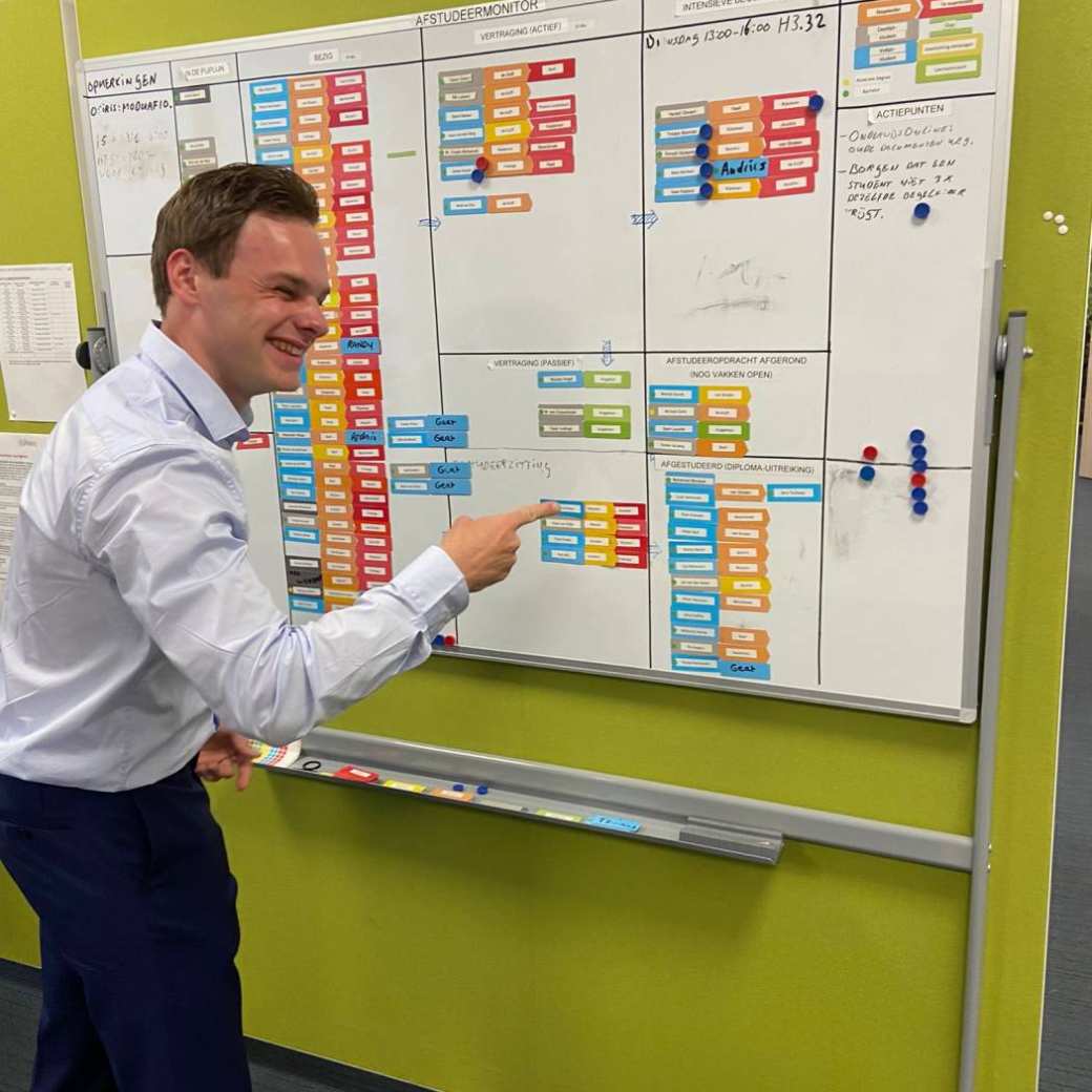 Jens Tschopp heeft met zijn afstudeeropdracht voor Technische Bedrijfskunde aan de HAN een 9.7 behaald. Een geweldig resultaat!