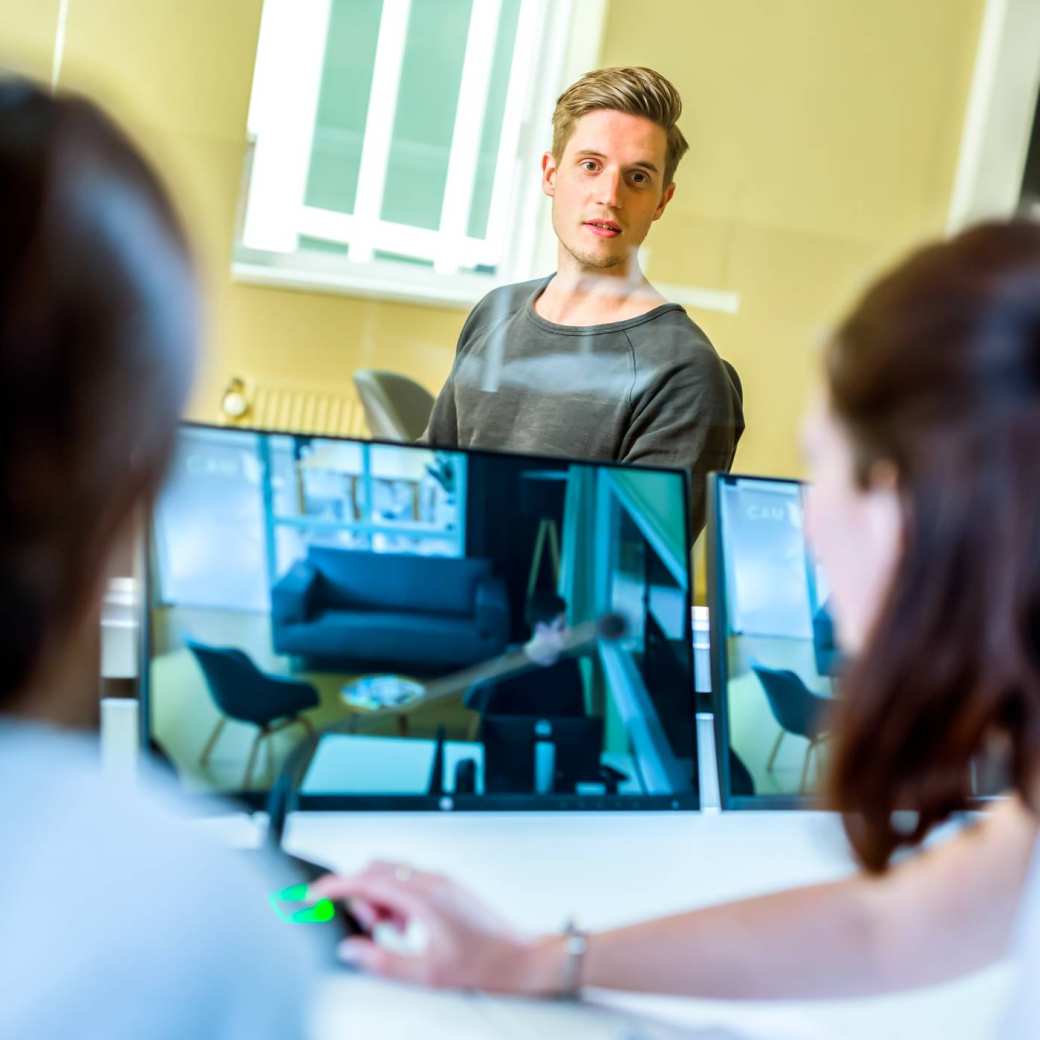 Samenwerken in testlab van communication and multimedia design